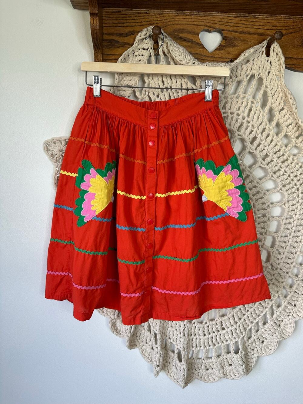 Stella McCartney Kids Birds Of Paradise Tiered A Line Skirt Girls Size 10